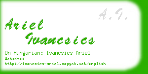 ariel ivancsics business card